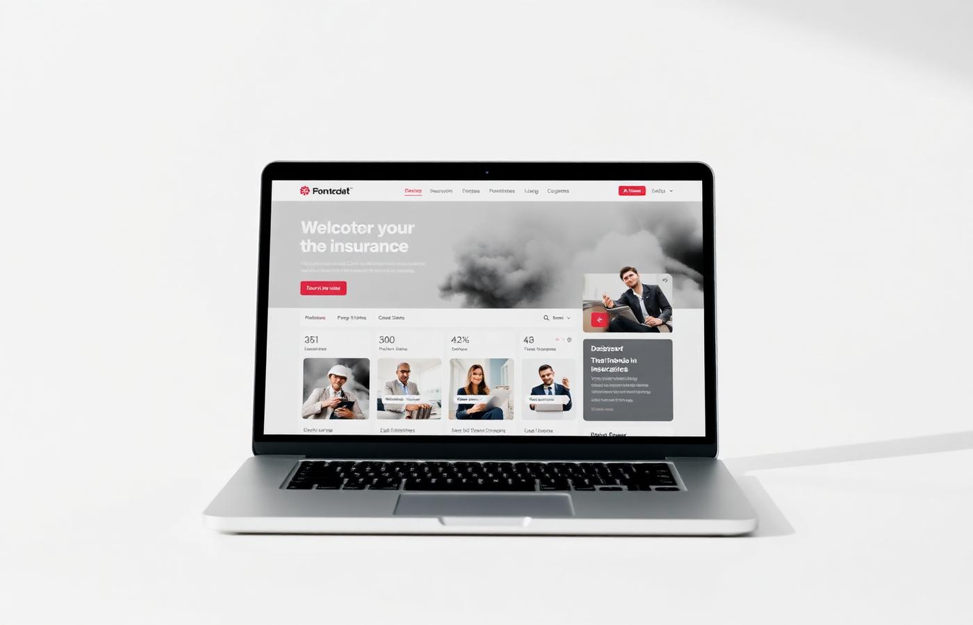 Insurance company website built by Wve Labs shown on a laptop